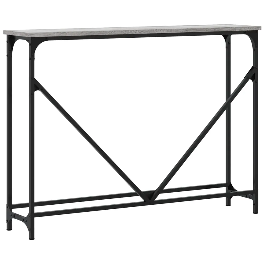 Table console sonoma gris 102x22,5x75 cm bois d'ingénierie - 6