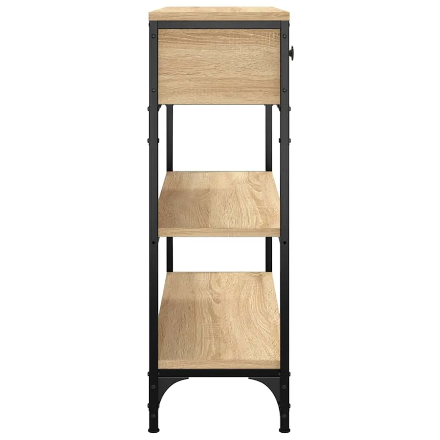 Table console chêne sonoma 72,5x25x75 cm bois d'ingénierie - 7