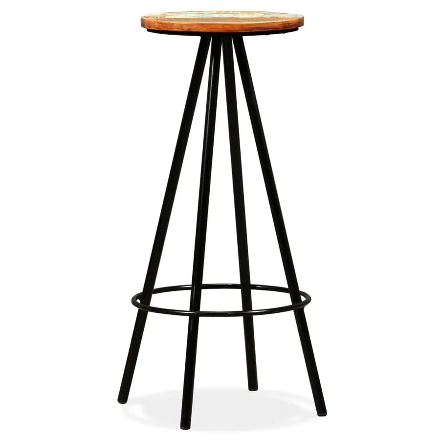 Ensemble de bar 9 pcs Bois d'acacia et de récupération massif - 12