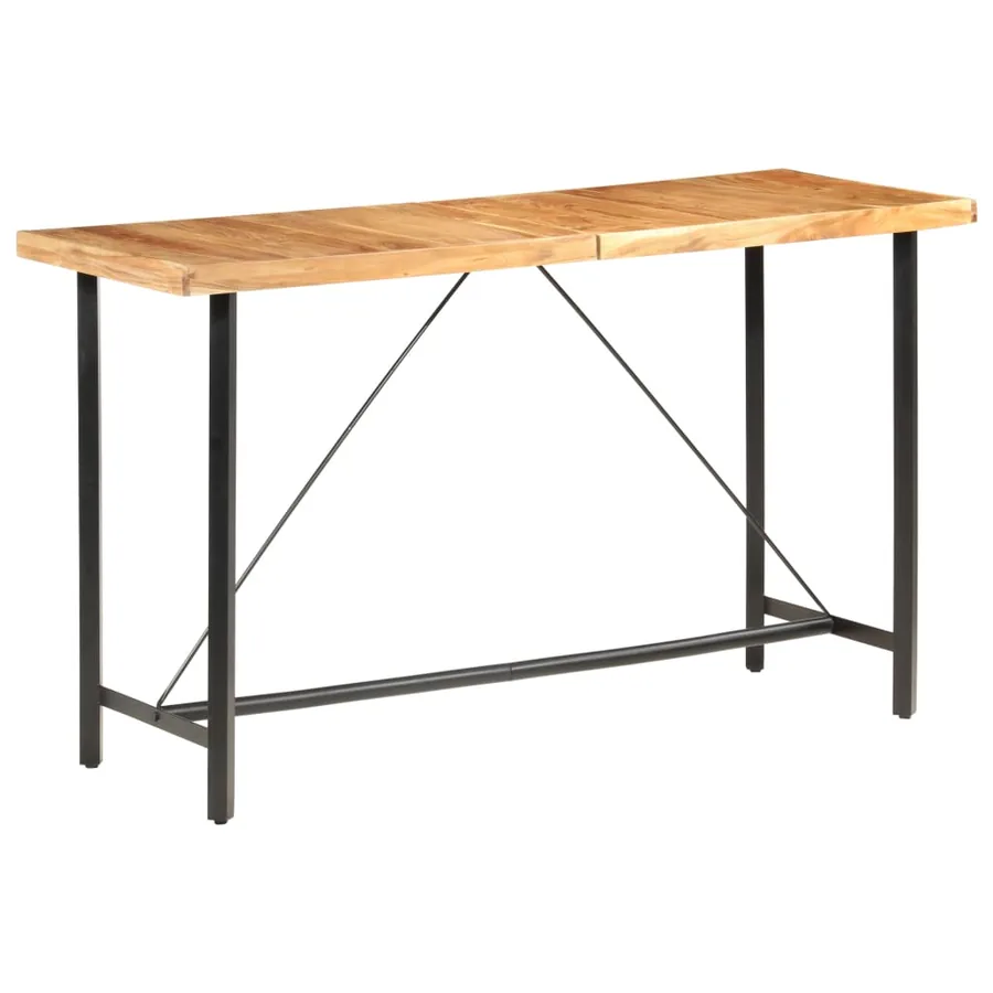 Ensemble de bar 9 pcs Bois d'acacia et de récupération massif - 17