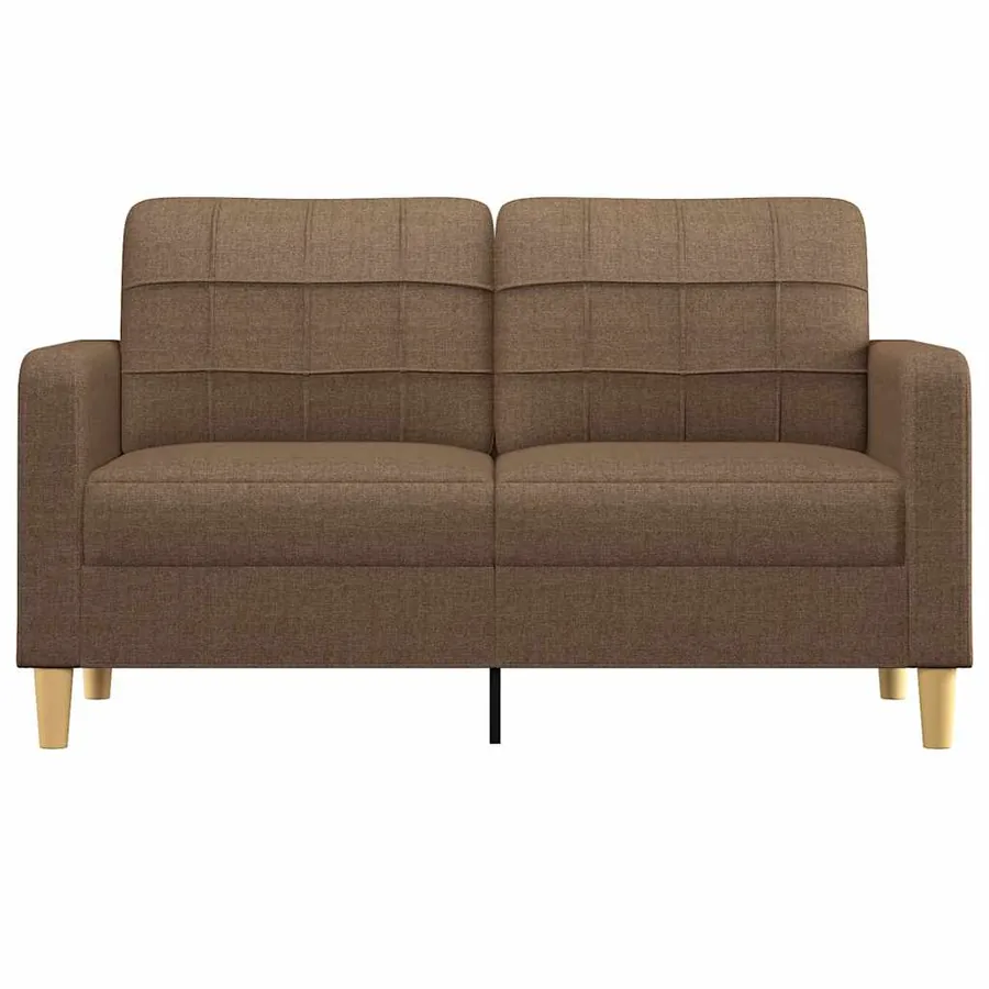 Canapé à 2 places Marron 140 cm Tissu - 3