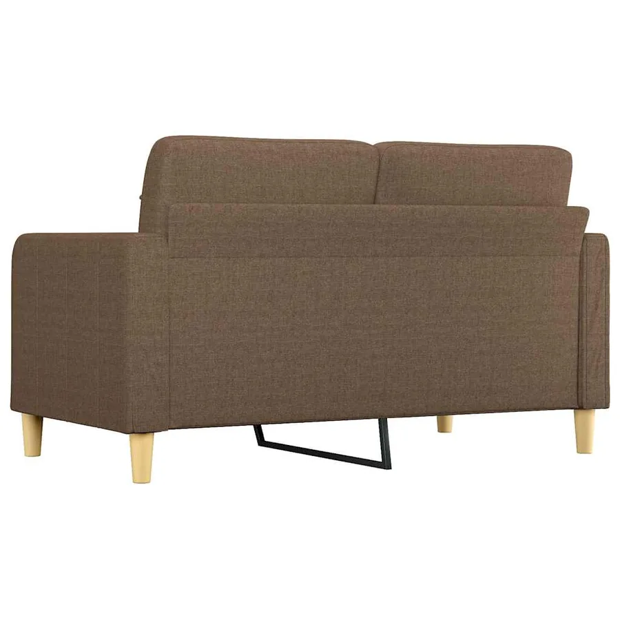 Canapé à 2 places Marron 140 cm Tissu - 5
