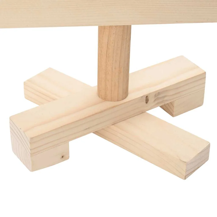 Arbre de Noël en bois pour décoration 90 cm bois massif de pin - 9
