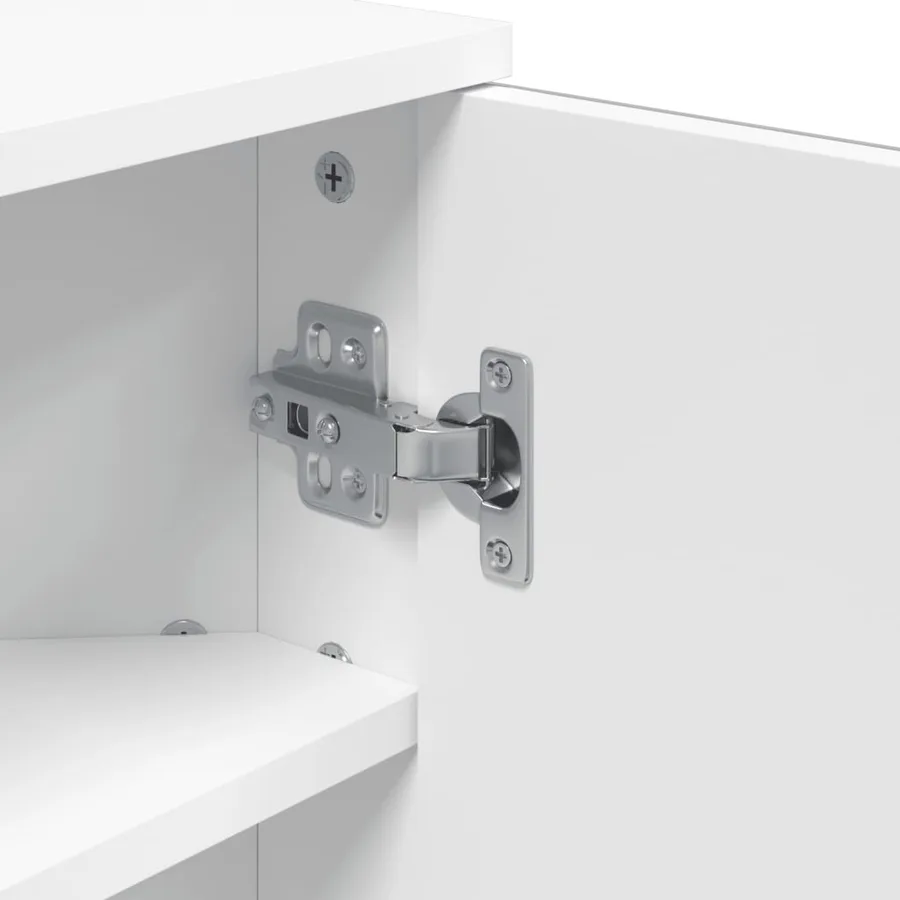 Armoire de bain à miroir d'angle blanc 30x24x60 cm - 8