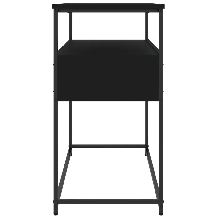 Table console noir 100x40x75 cm bois d'ingénierie - 7