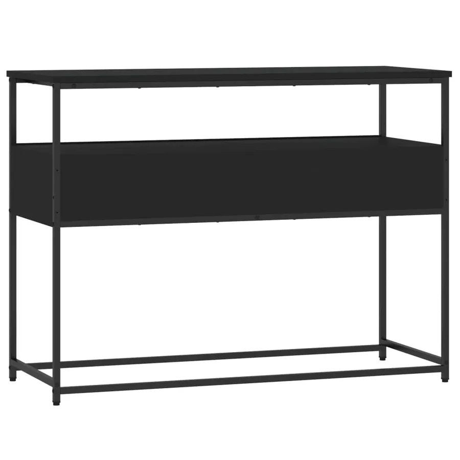 Table console noir 100x40x75 cm bois d'ingénierie - 8