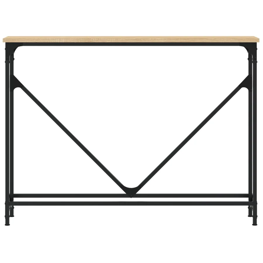Table console chêne sonoma 102x22,5x75 cm bois d'ingénierie - 4