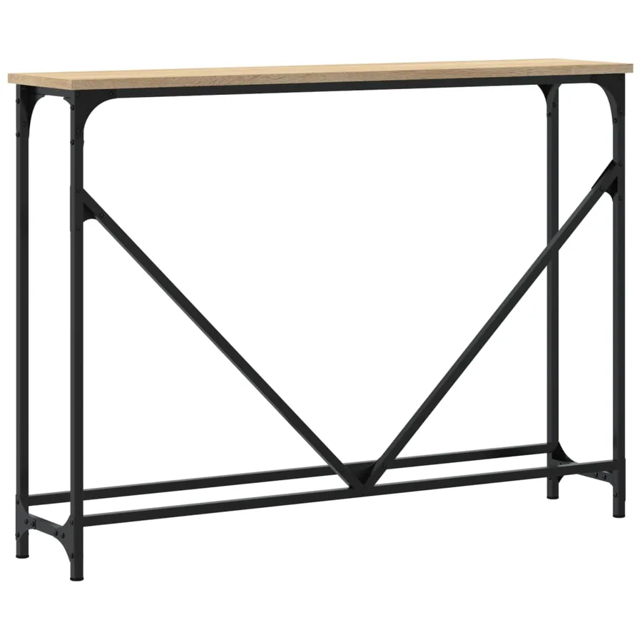 Table console chêne sonoma 102x22,5x75 cm bois d'ingénierie - 6