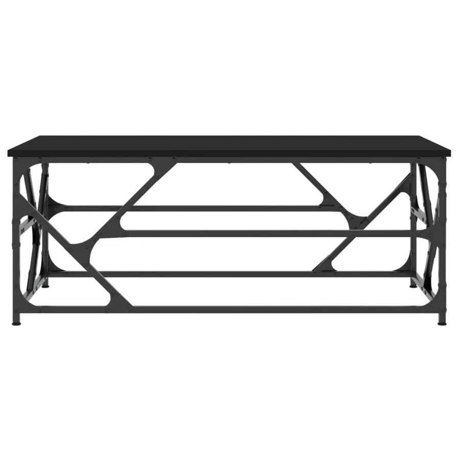 Table basse Noir 100x50x40 cm Bois d'ingénierie - 4