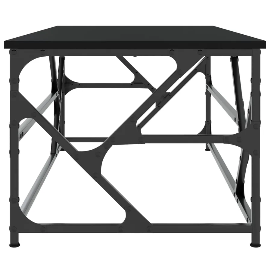 Table basse Noir 100x50x40 cm Bois d'ingénierie - 5