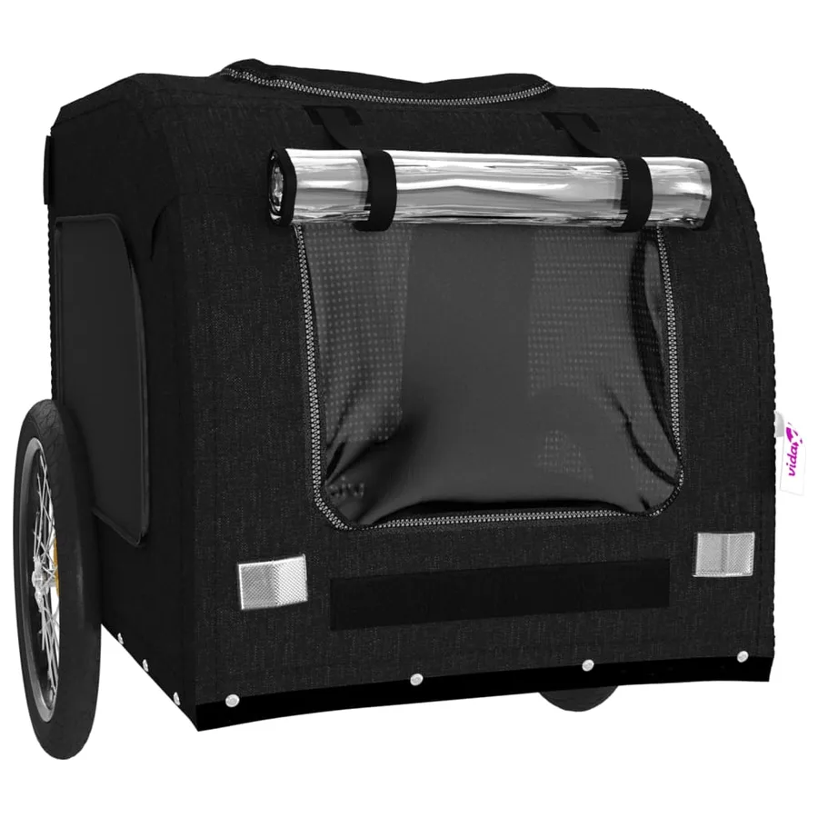 Remorque de vélo pour animaux de compagnie noir - 5