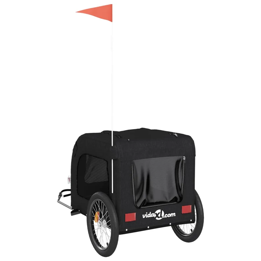 Remorque de vélo pour animaux de compagnie noir - 8