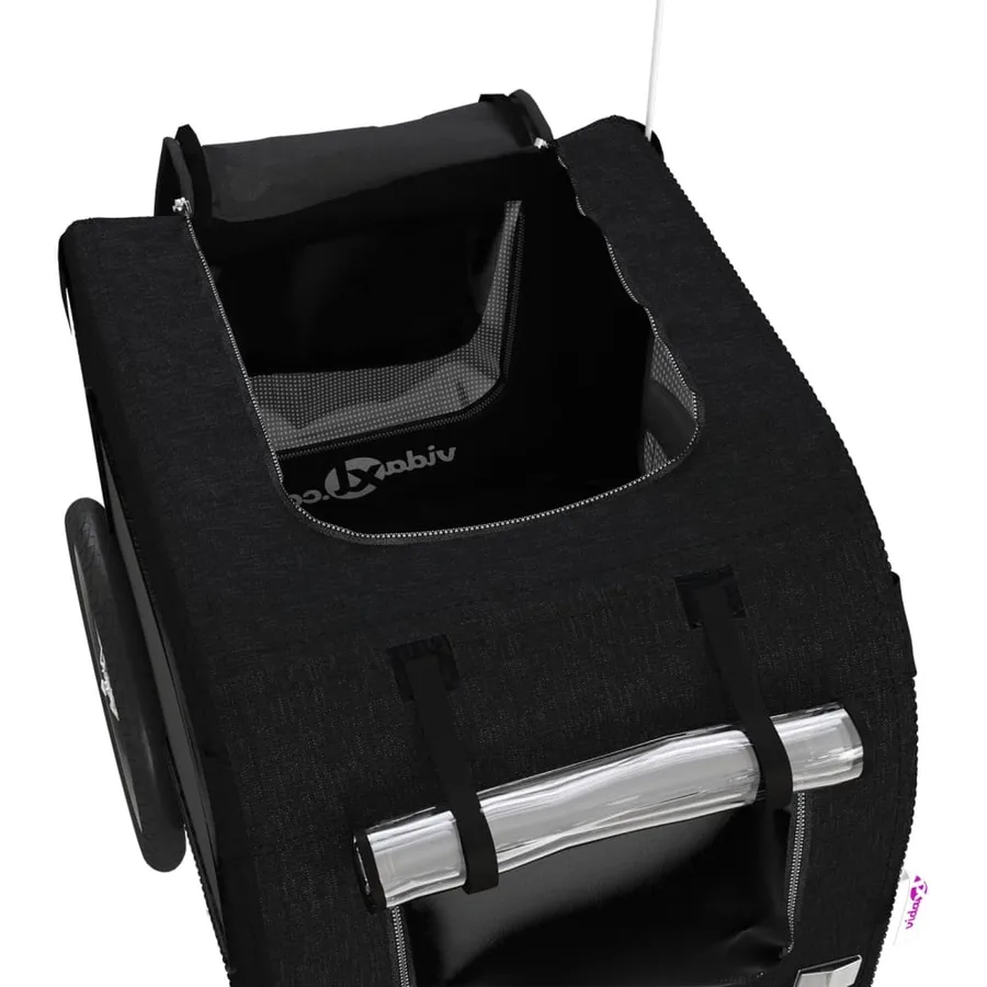 Remorque de vélo pour animaux de compagnie noir - 9