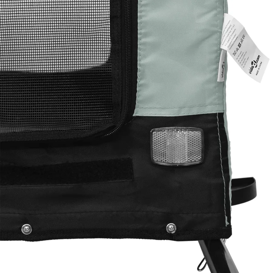 Remorque de vélo pour animaux de compagnie gris et noir - 9