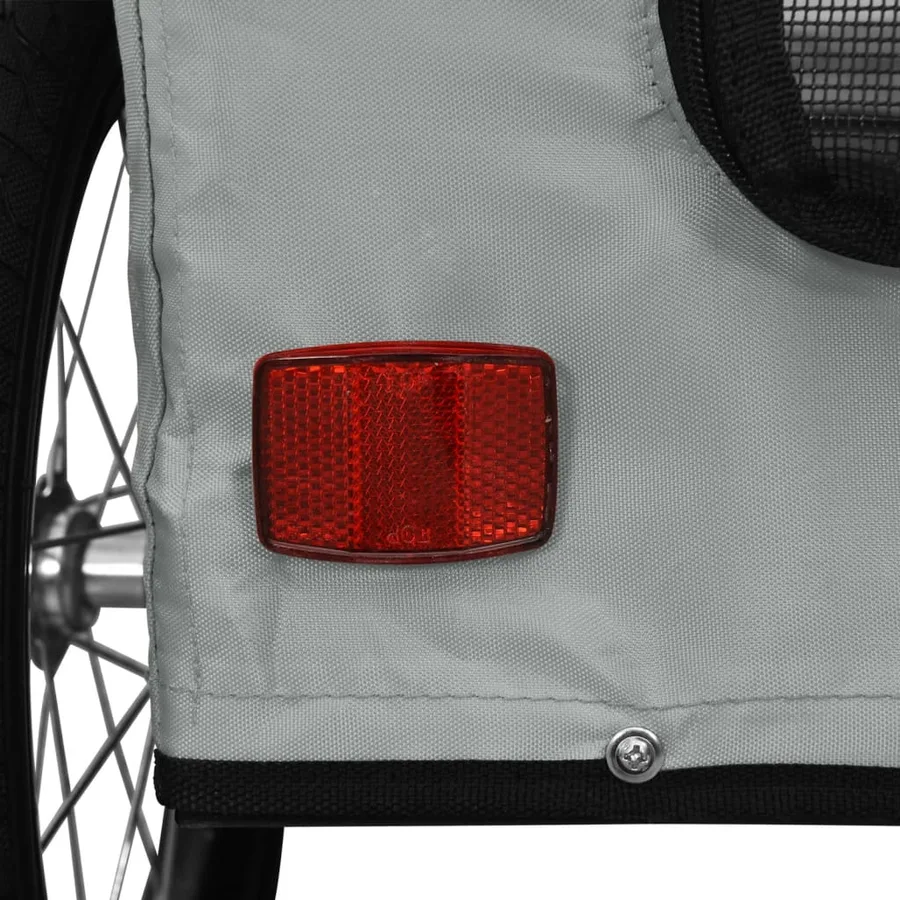 Remorque de vélo pour animaux de compagnie gris - 11