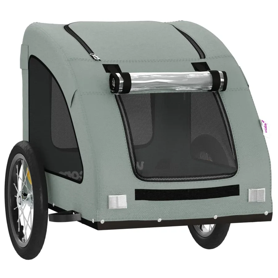 Remorque de vélo pour animaux de compagnie gris - 5