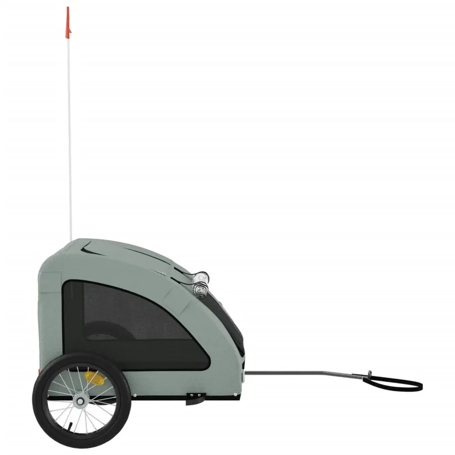 Remorque de vélo pour animaux de compagnie gris - 6
