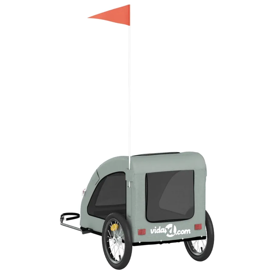 Remorque de vélo pour animaux de compagnie gris - 8