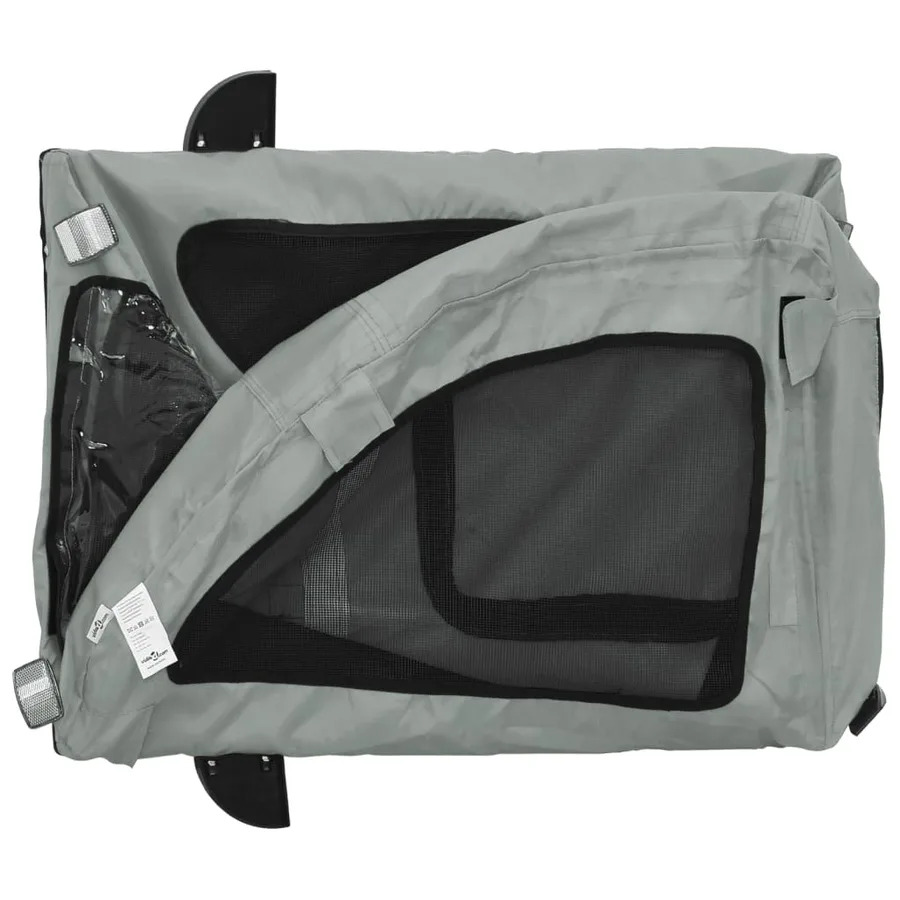 Remorque de vélo pour animaux de compagnie gris - 9