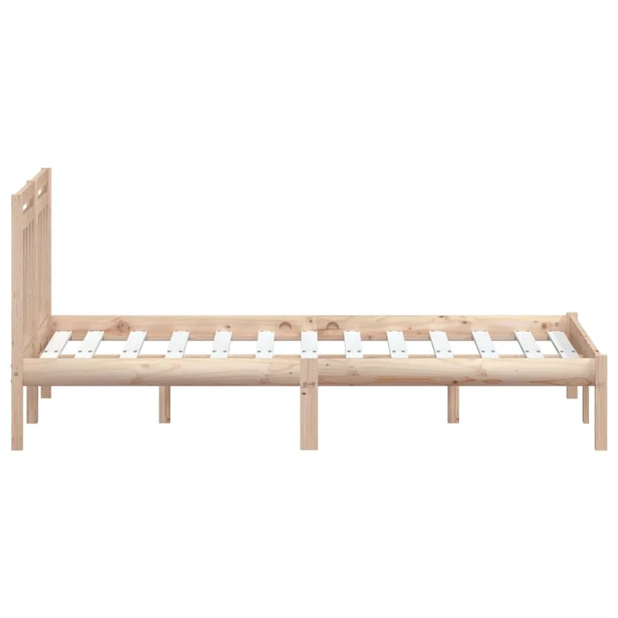 Cadre de lit sans matelas bois massif - 5