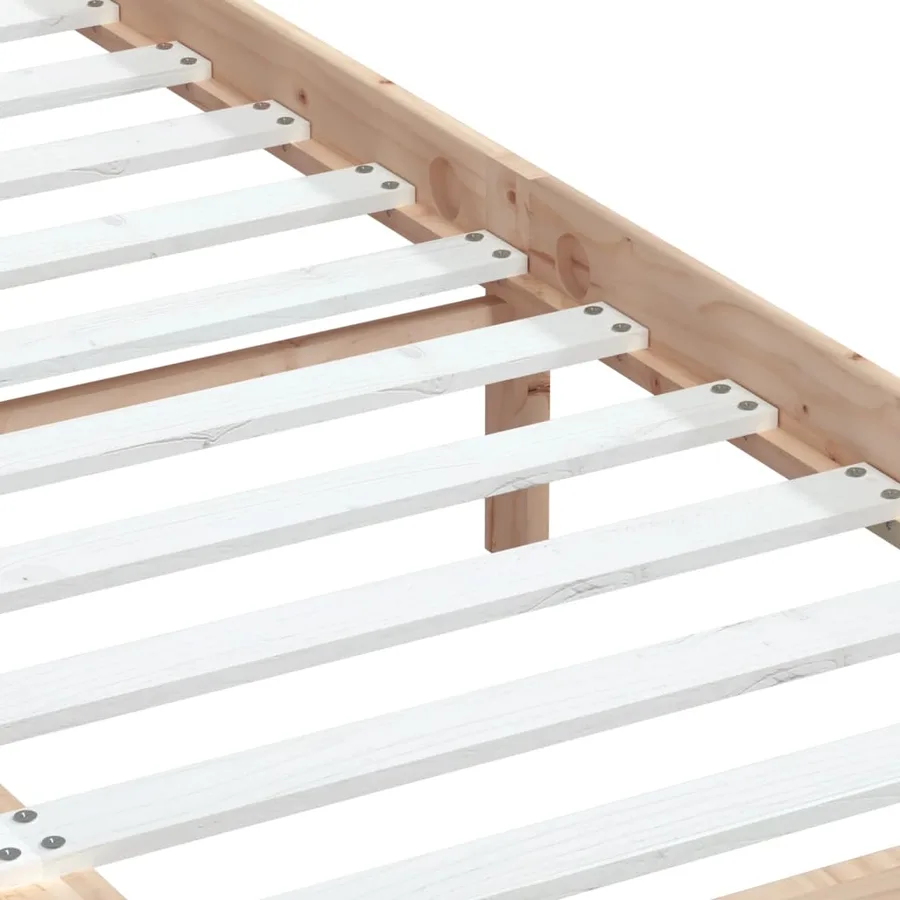 Cadre de lit sans matelas bois massif - 6