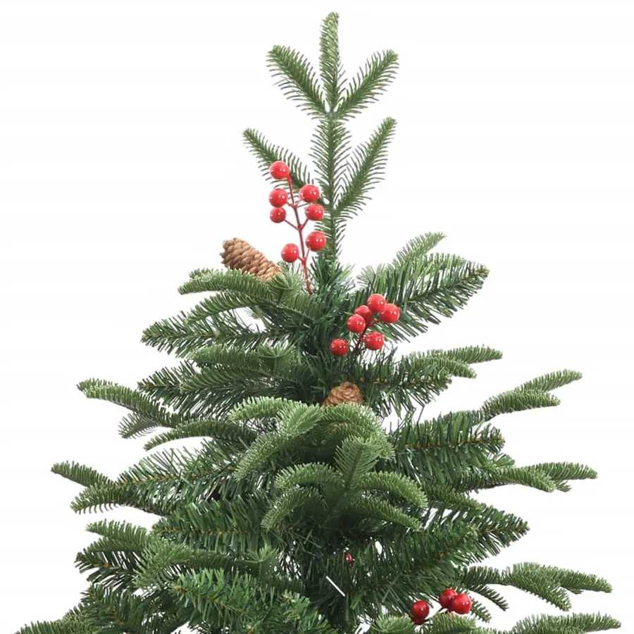 Sapin de Noël artificiel avec pommes de pin et baies 210 cm - 4