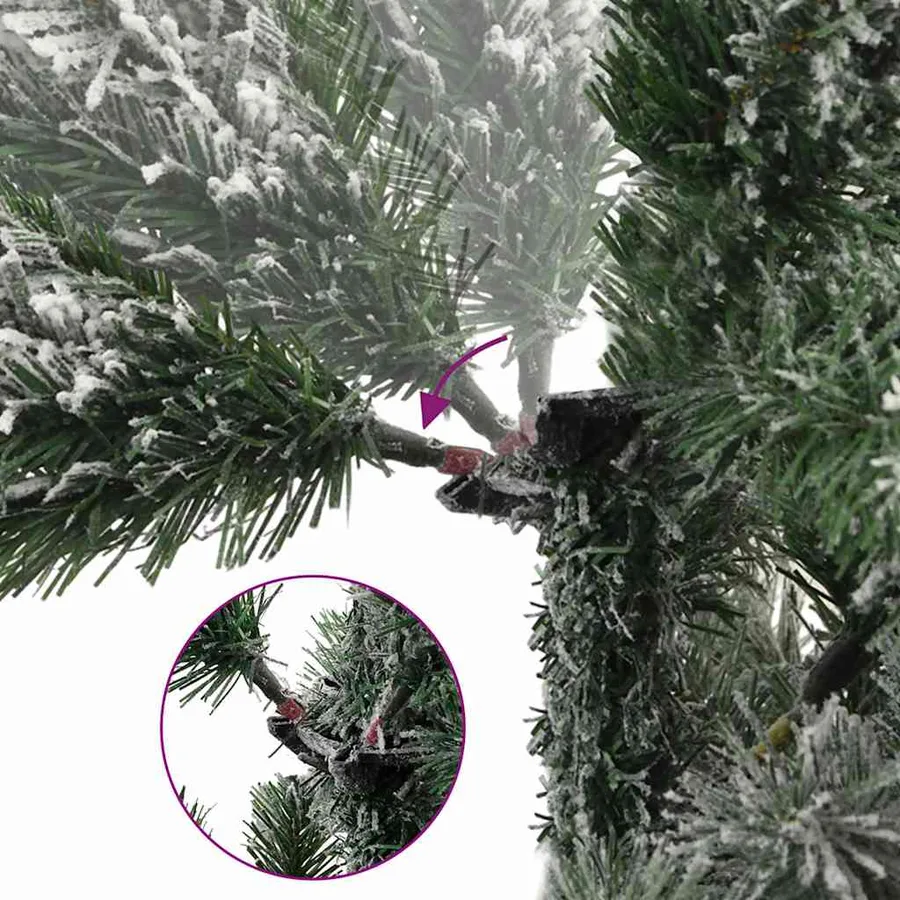 Sapin de Noël artificiel à charnières avec neige floquée 150 cm - 3
