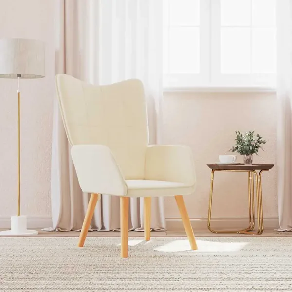 Chaise de relaxation Crème Tissu