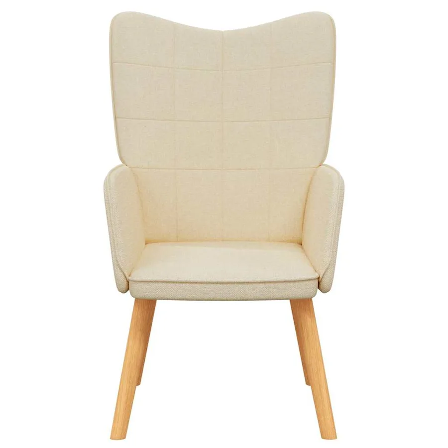 Chaise de relaxation Crème Tissu - 3