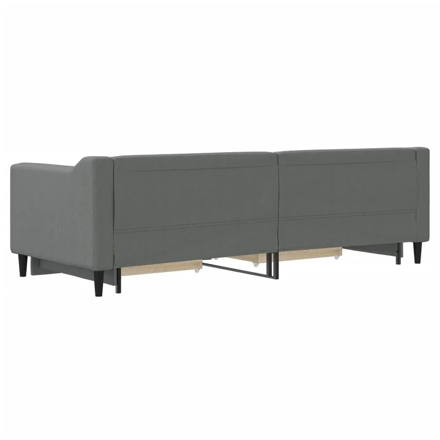 Lit de jour avec gigogne et tiroirs sans matelas 80x200 cm - 8