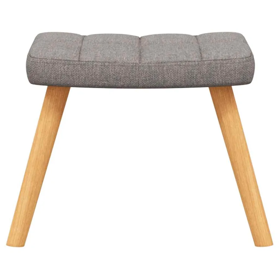 Chaise à bascule avec tabouret Taupe Tissu - 9