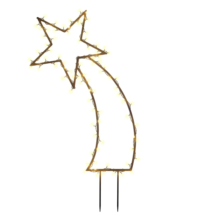 Décoration lumineuse météore de Noël avec piquets 80 LED 62 cm - 2