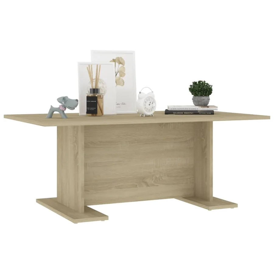 Table basse chêne sonoma 103,5x60x40 cm bois d'ingénierie - 3