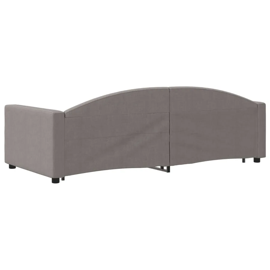 Lit de jour avec gigogne et tiroirs sans matelas taupe 90x200cm - 5