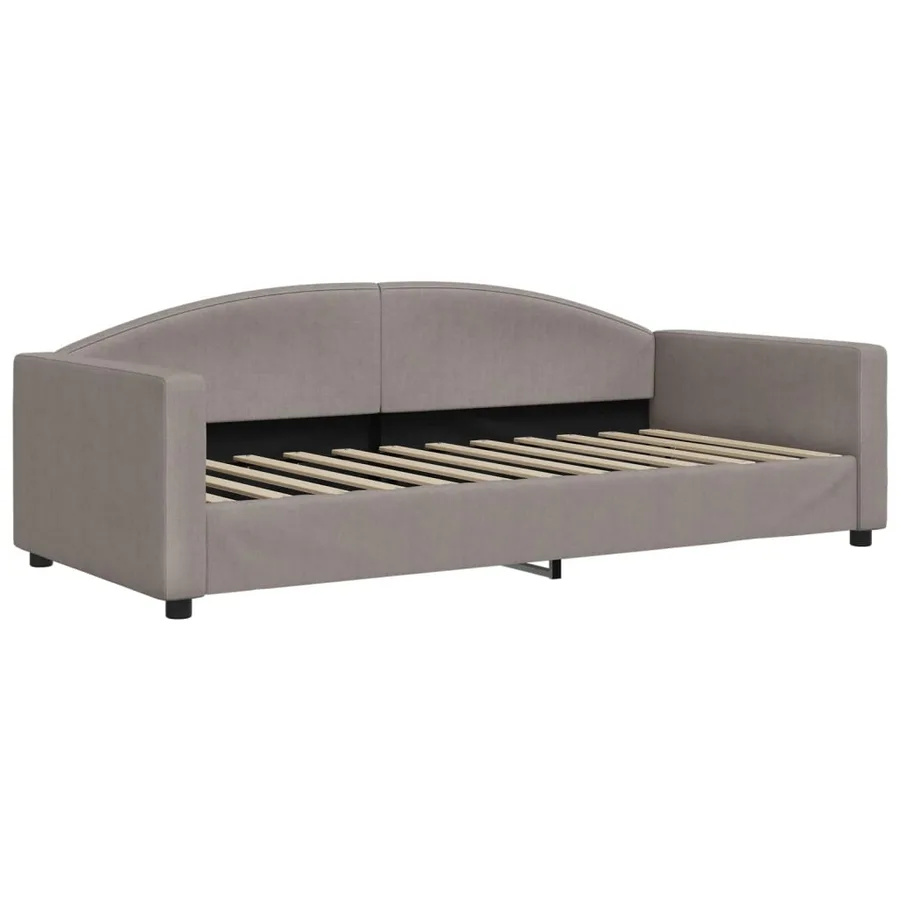 Lit de jour avec gigogne et tiroirs sans matelas taupe 90x200cm - 6