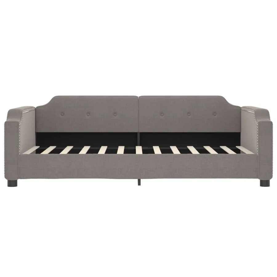 Lit de jour avec gigogne et tiroirs sans matelas taupe 90x200cm - 6
