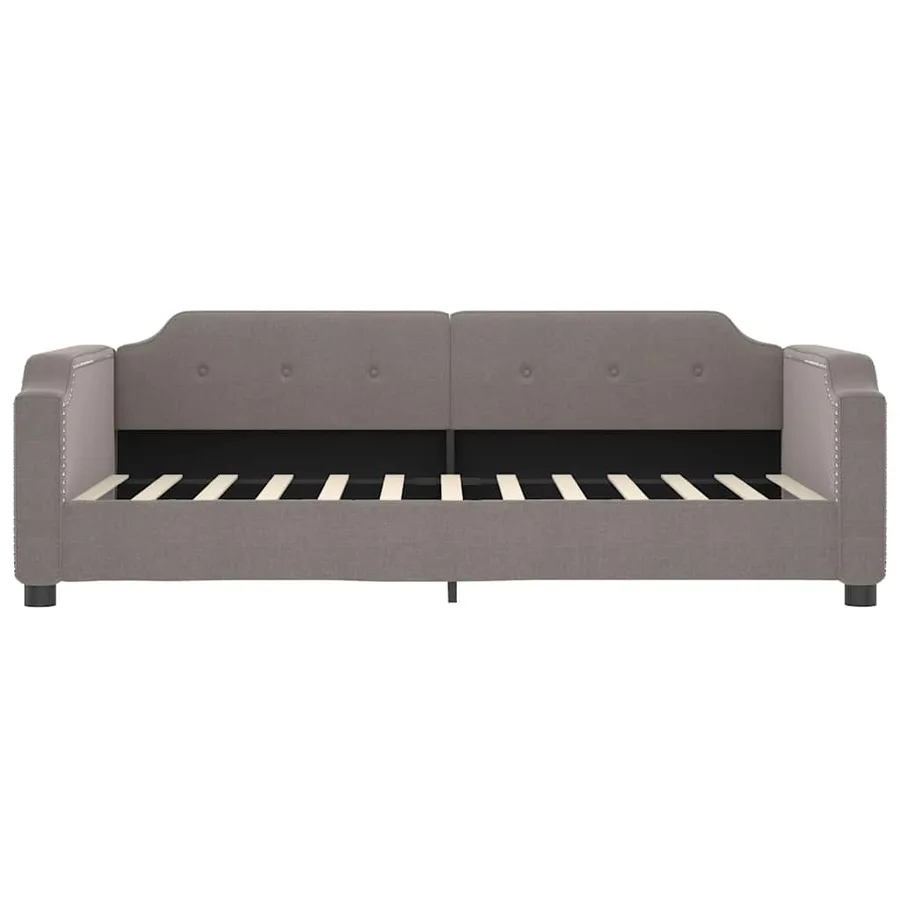 Lit de jour avec gigogne et tiroirs sans matelas taupe 90x200cm - 7