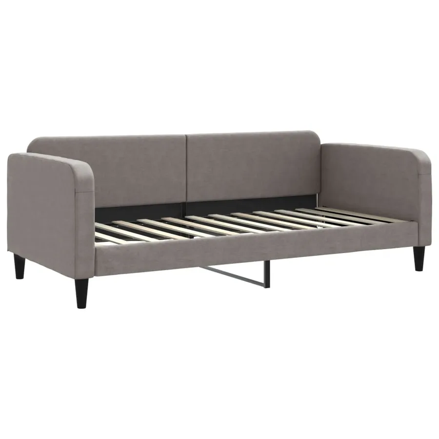 Lit de jour avec gigogne et tiroirs sans matelas taupe 90x200cm - 6