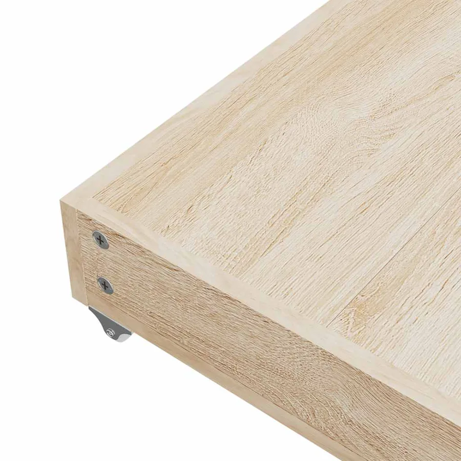 Tiroirs de lit 2 pcs crème bois d'ingénierie et tissu - 7