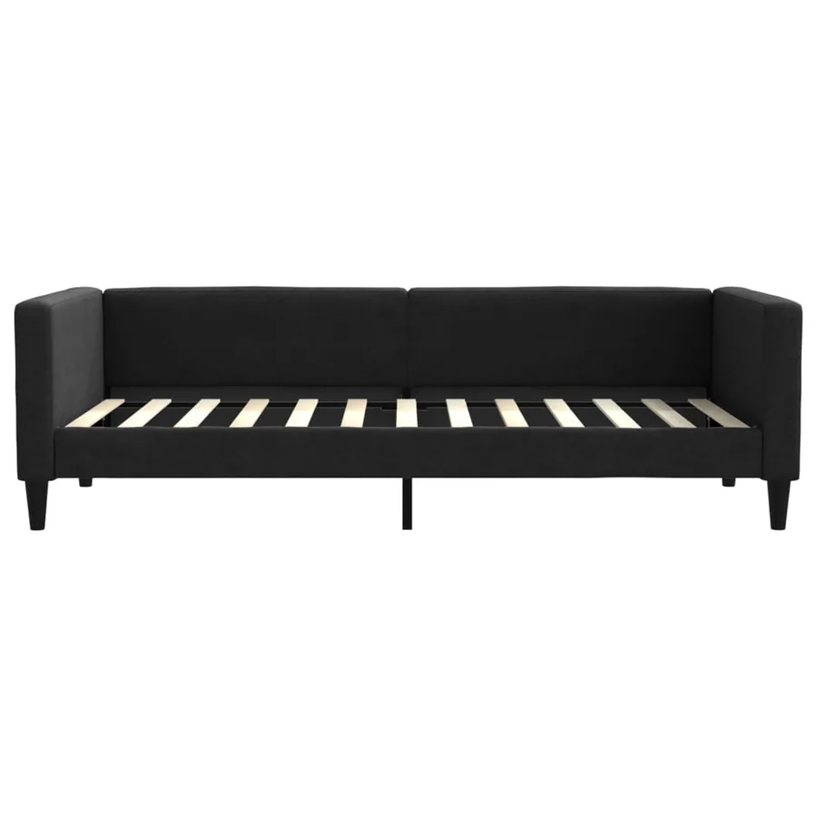 Lit de jour avec gigogne et tiroirs sans matelas noir 90x200 cm - 7