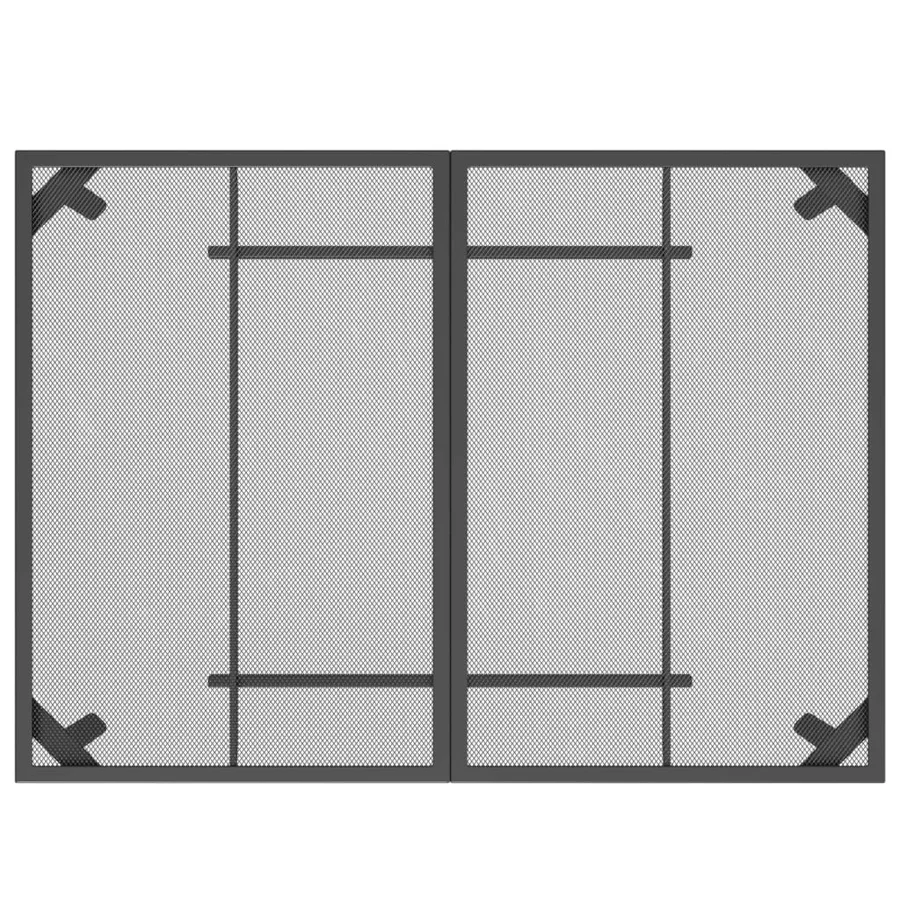 Ensemble à manger de jardin 7 pcs anthracite métal maille - 7