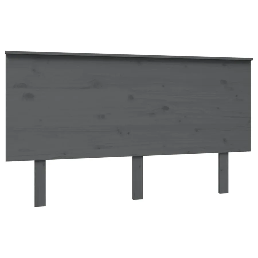 Tête de lit Gris 144x6x82,5 cm Bois massif de pin - 2