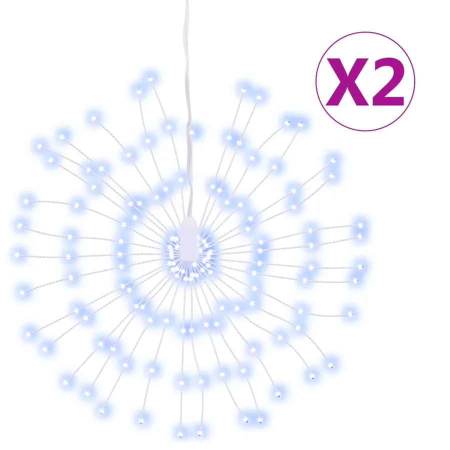 Étoile rayonnante de Noël 140 LED 2 pcs blanc froid 17 cm - 2
