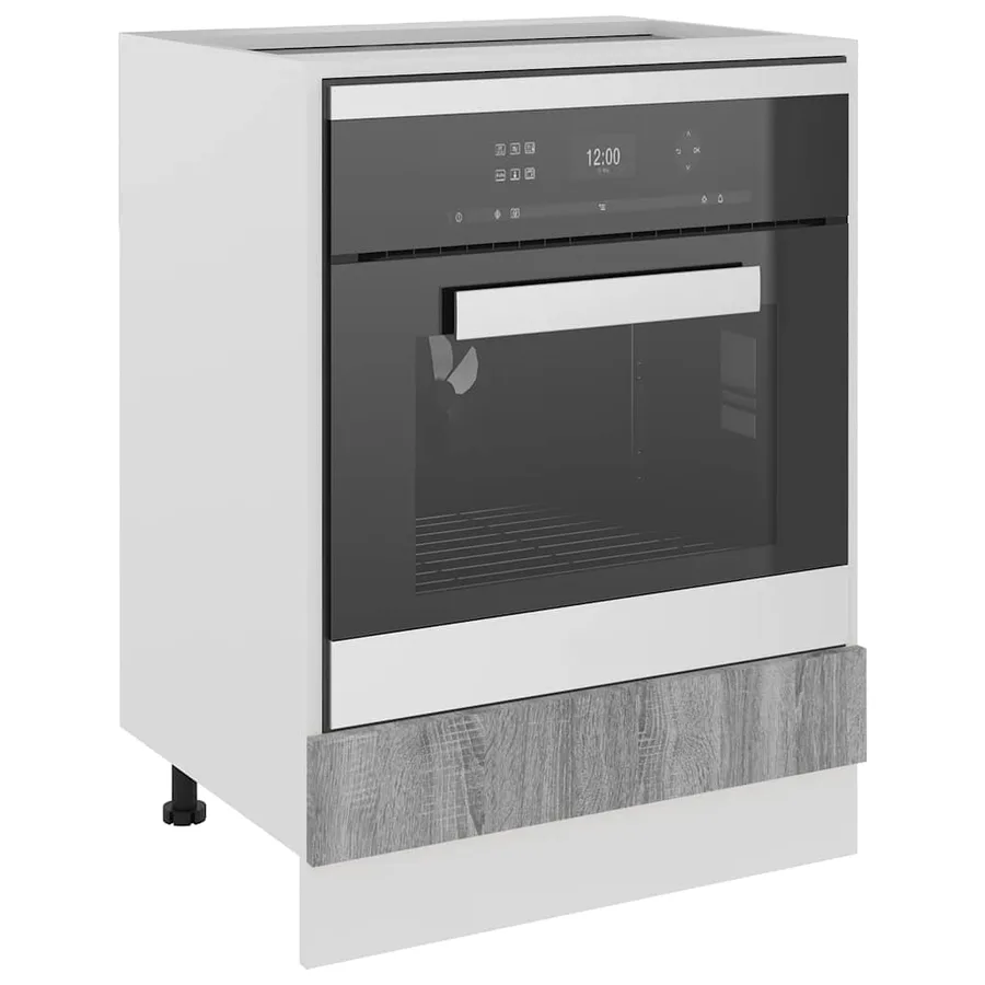 Meuble de four "Riga" Gris Sonoma 60 x 46 x 81,5 cm Bois d'ingénierie - 4