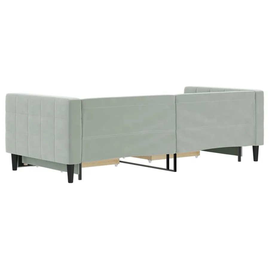Lit de jour avec gigogne et tiroirs sans matelas 90x200 cm - 5