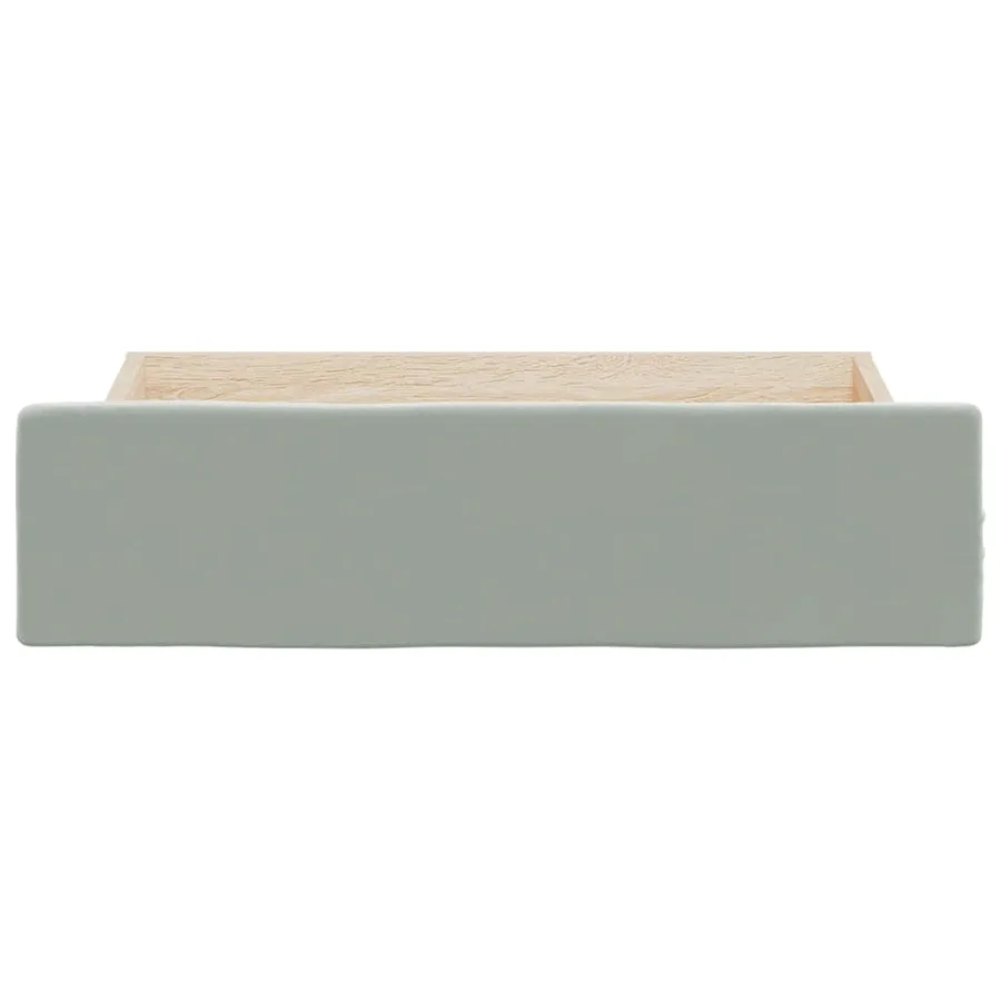 Tiroirs de lit 2 pcs gris clair bois d'ingénierie et velours - 4