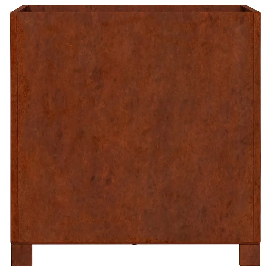 Jardinières avec pieds 2 pcs Rouillé 50x50x50 cm Acier corten - 6