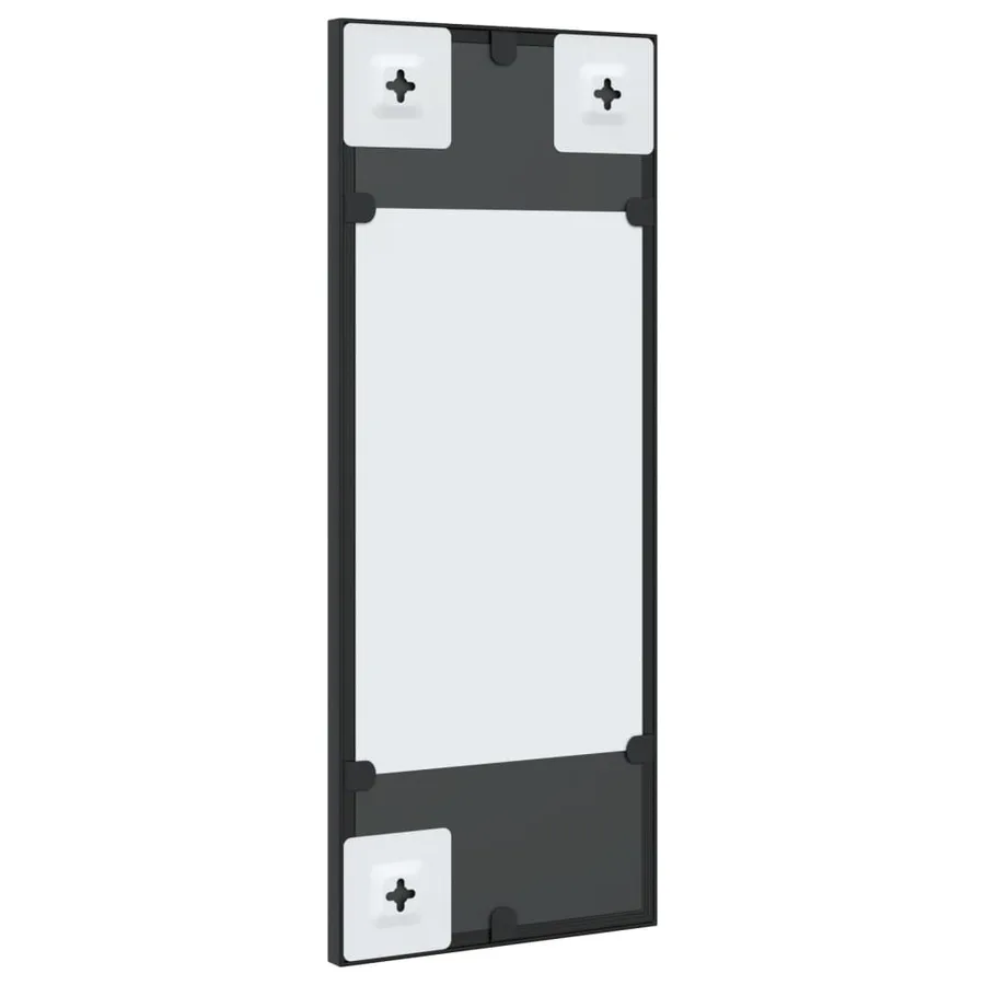 Miroir mural noir 20x50 cm rectangulaire fer - 5