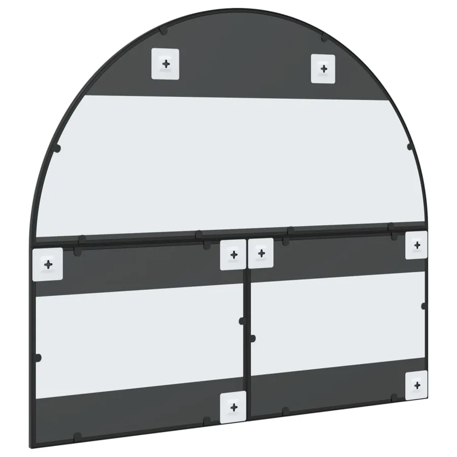Miroir mural noir 100x90 cm arche fer - 5