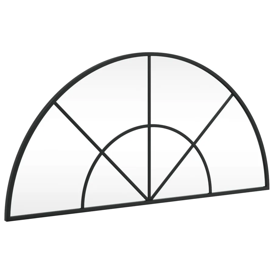 Miroir mural noir 80x40 cm arche fer - 2